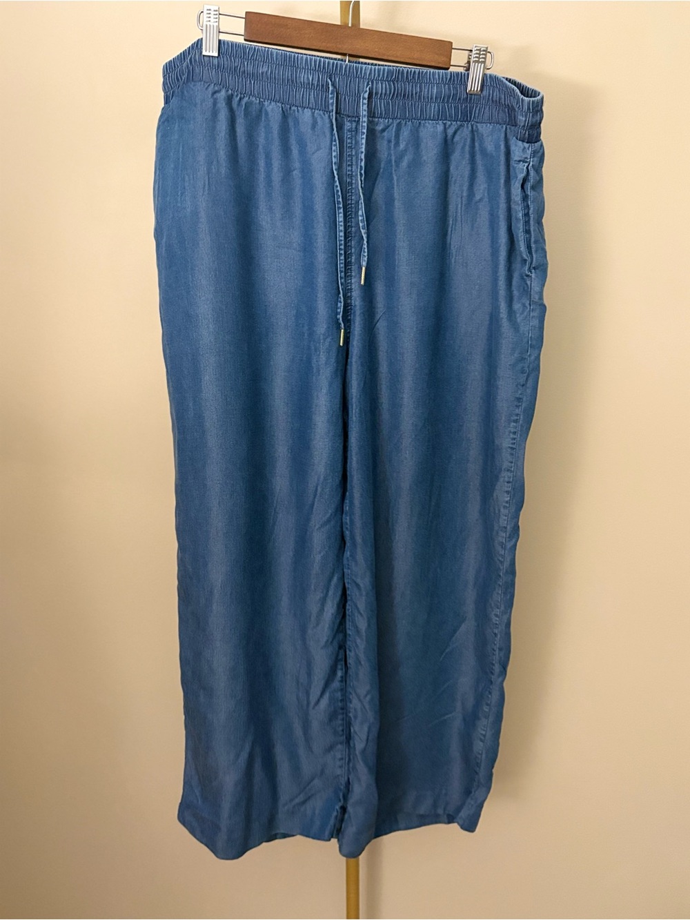Jones New York Blue Elastic-Waist Pants